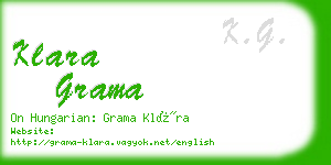 klara grama business card